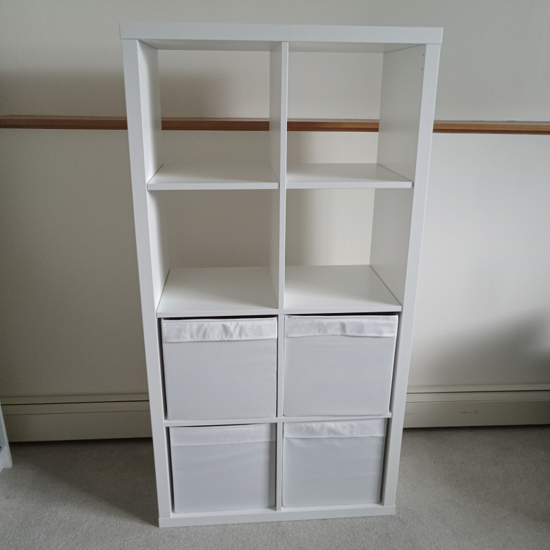 ikea shelf with 4 boxes - photo 3