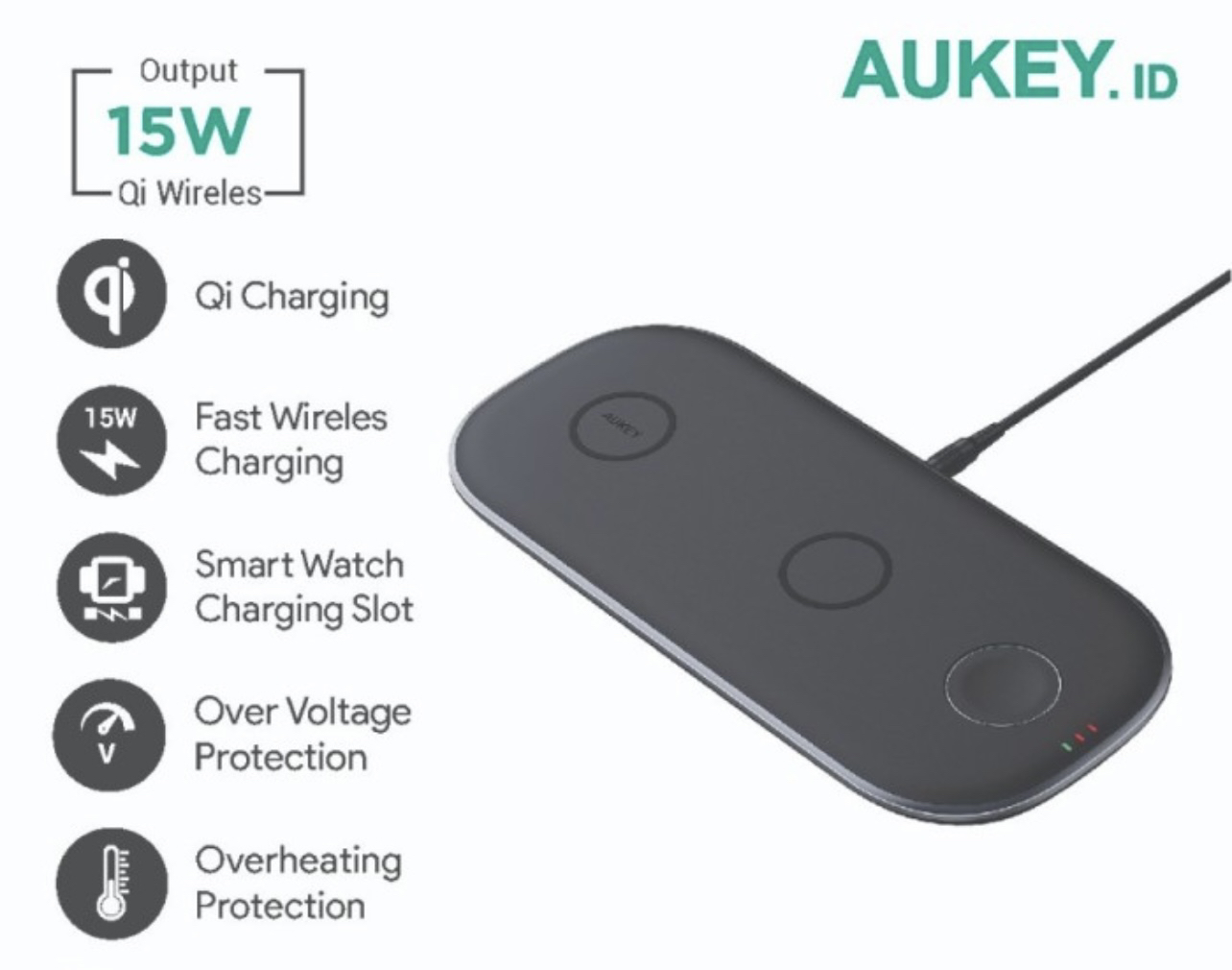 *Brand New* LC-Q10 3-in-1 Trio Fast Wireless Charging Pad - photo 2