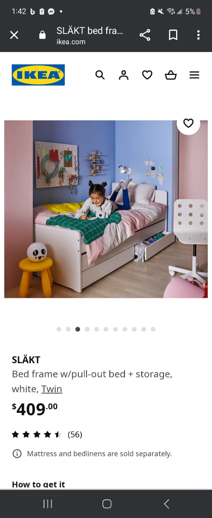 Slakt Ikea Bed Frame with Storage