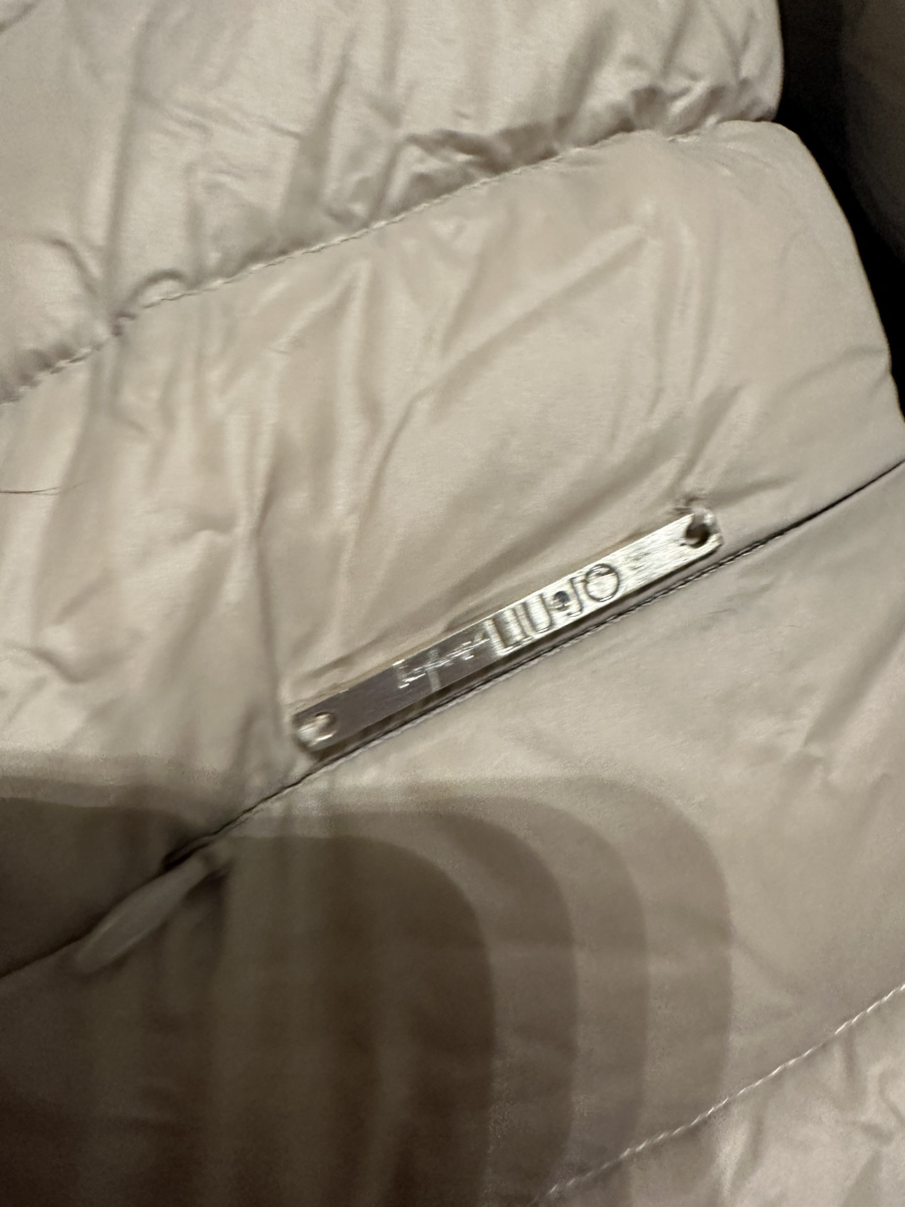 LIU JO light down jacket 3/4 sleeves beige image indicator(4)