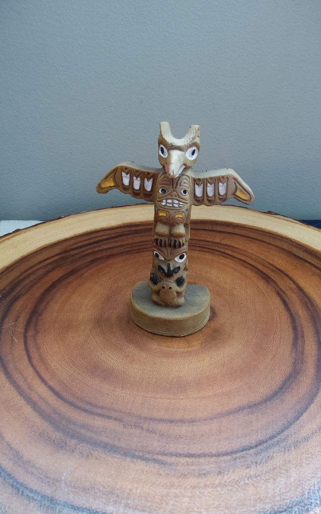 Mini Wooden Totem Pole thumbnail