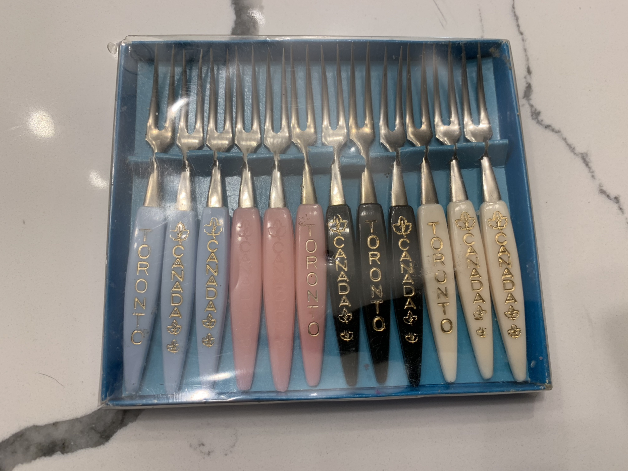 Toronto Souvenir Vintage Cocktail Forks Set of 12 image indicator(6)