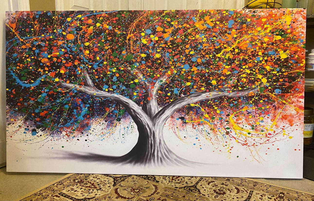 Abstract painting canvas prints Ready to hang image indicator(6)