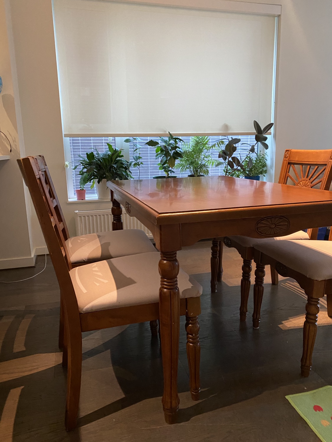 Dinner table with chairs