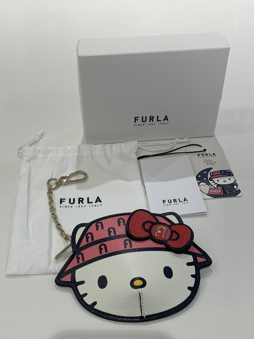 🔥 Brand New Hello Kitty x FURLA Coin Purse Wallet 🍓 thumbnail