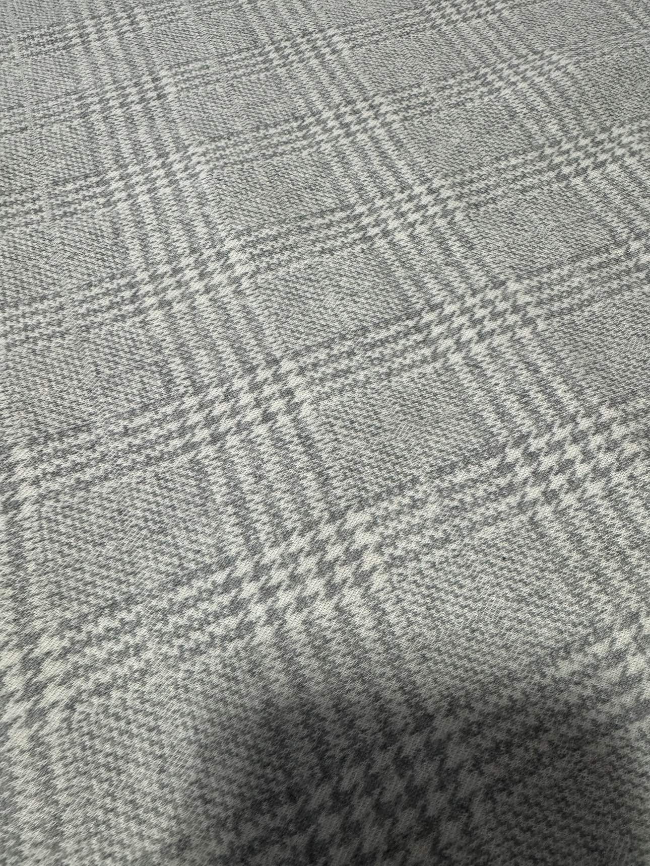 Luxury glen check plaid knit fabric thumbnail