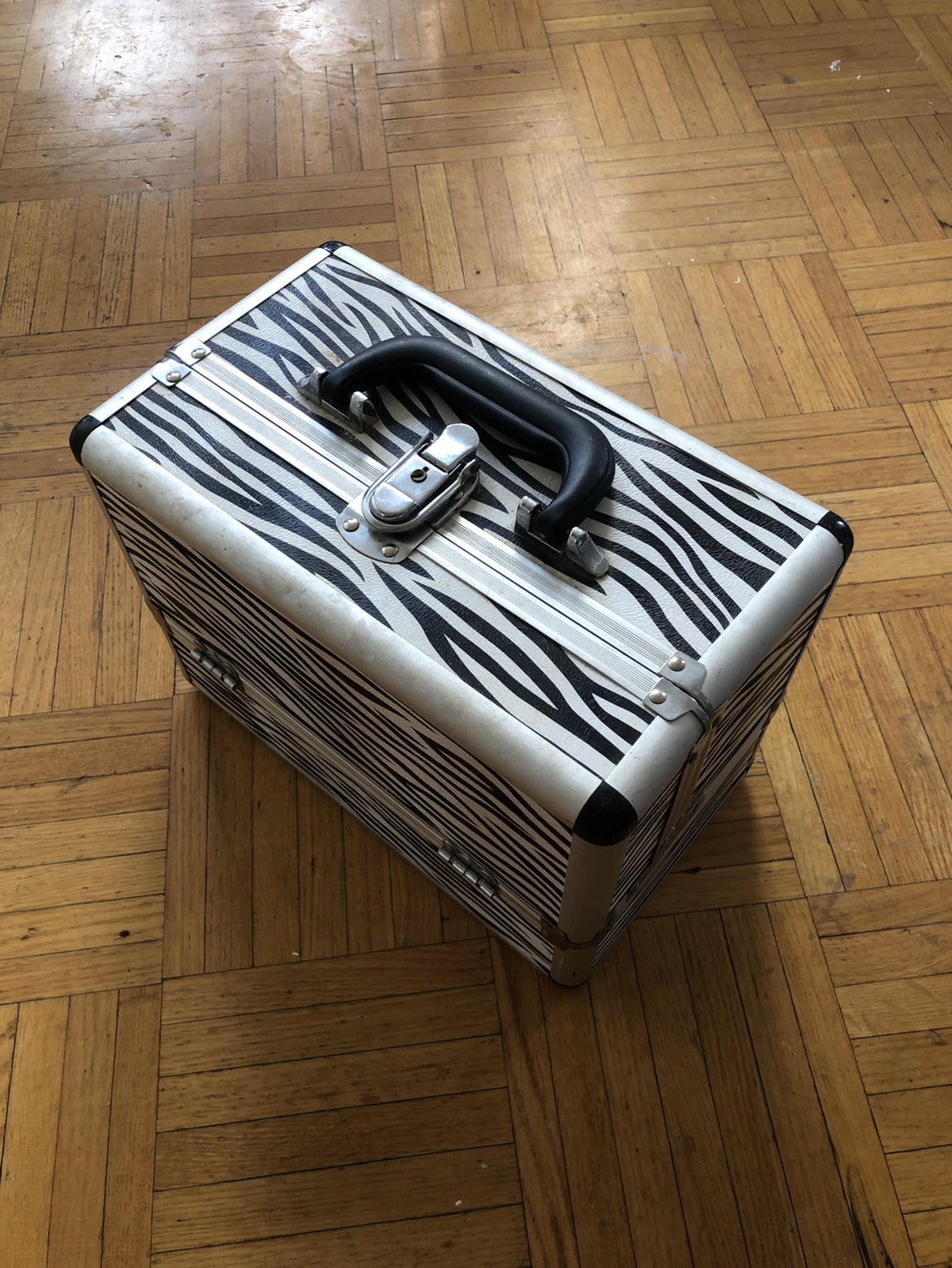 Zebra print -makeup storage box
