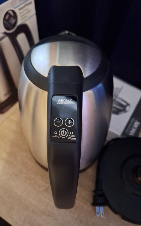 Aroma stainless steel digital electric kettle 1.7 - photo 5