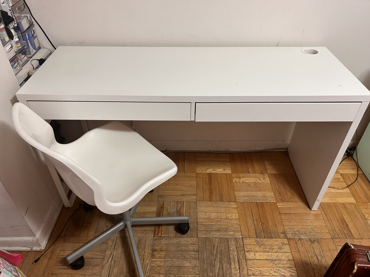Micke double drawer desk