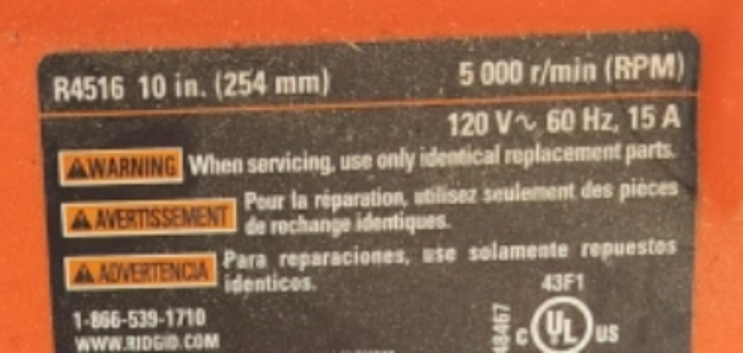 Ridgid Table Saw - 10 Inch on Wheels - photo 5
