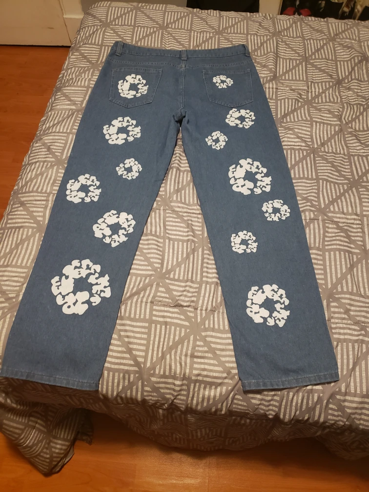 blue denim tear Jean waist size 34 - photo 4