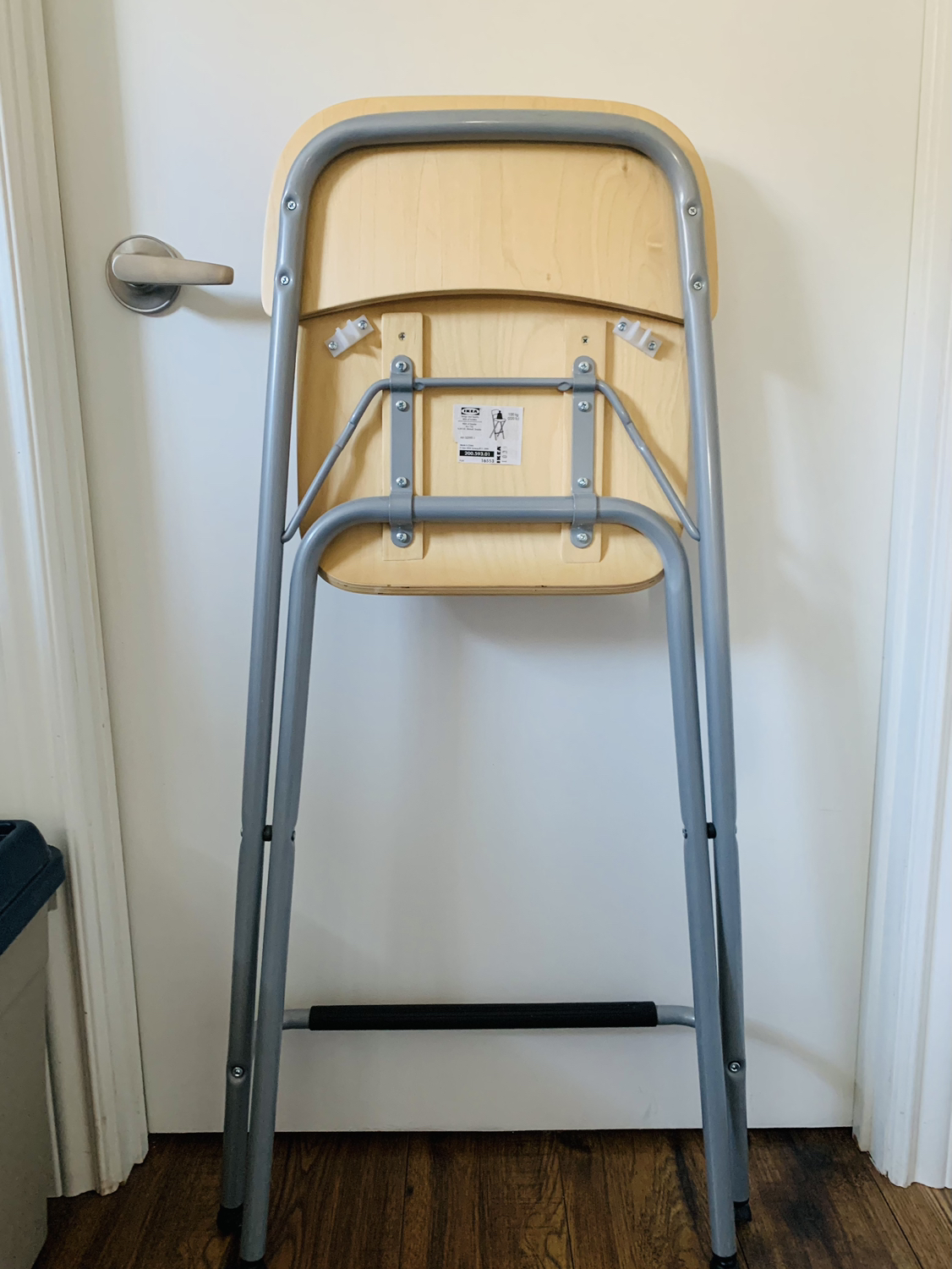 IKEA FRANKLIN bar stool with back rest, foldable image indicator(3)