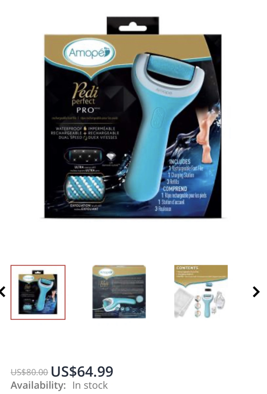 Pedi Perfect Pro Rechargeable Foot File image indicator(3)