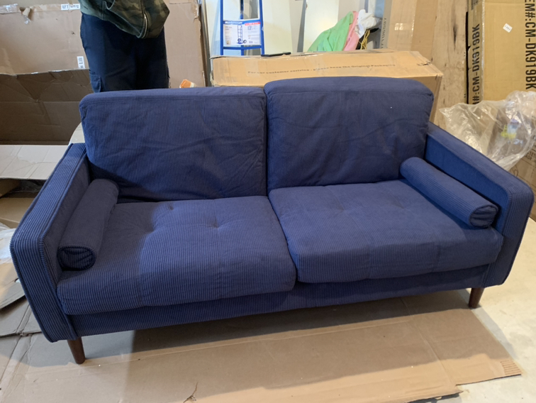 Blue Fabric sofa thumbnail