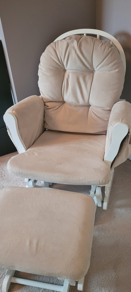 Upholstered Glider with Ottoman image indicator(2)