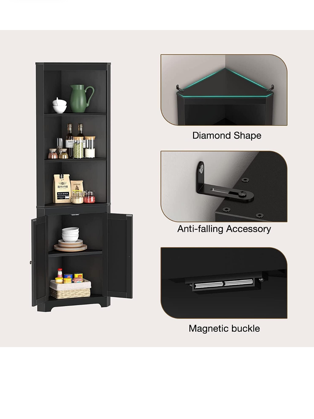Corner shelf with led image indicator(5)