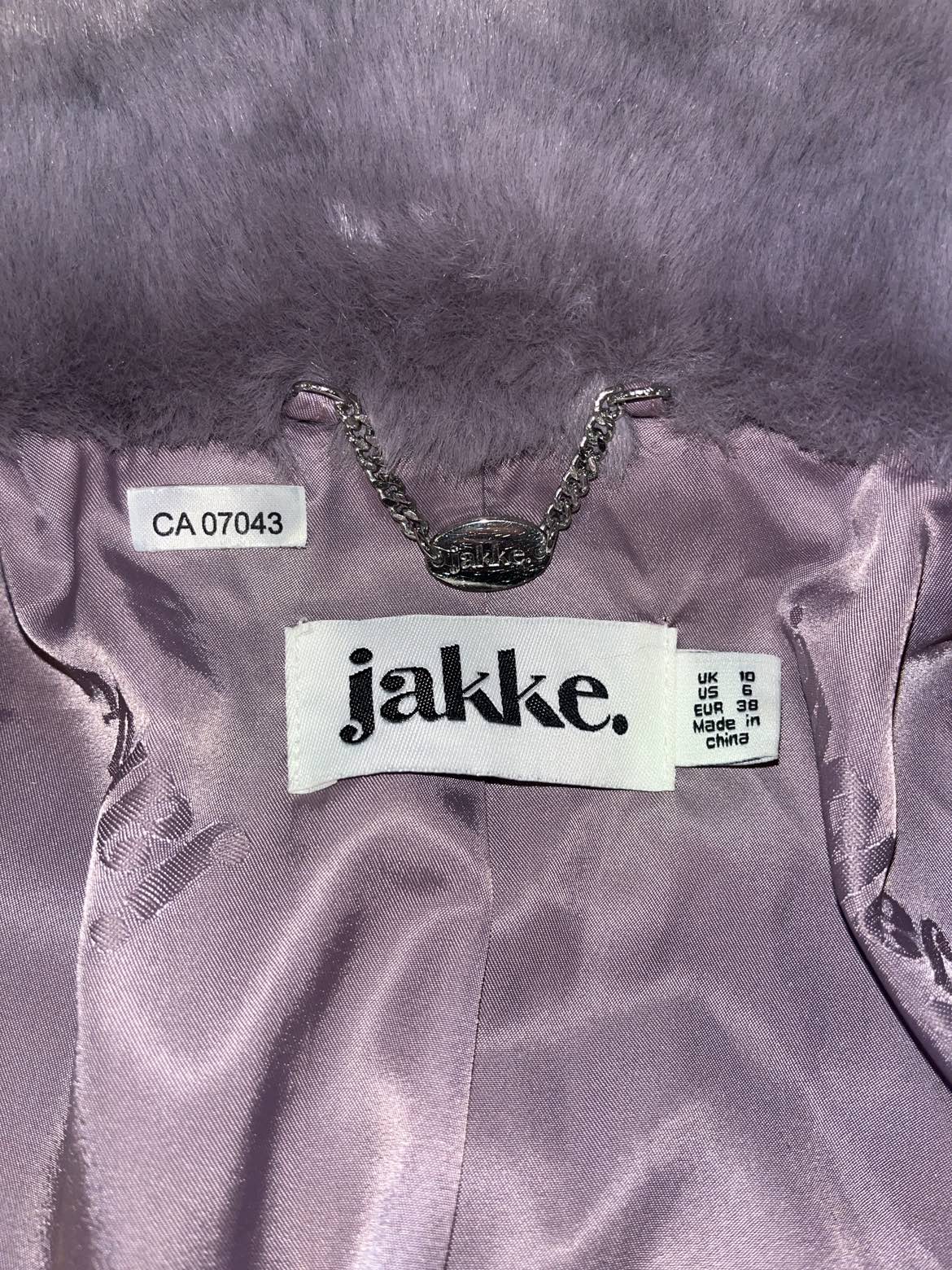 Jakke. Heather Lavender Faux Fur coat image indicator(5)