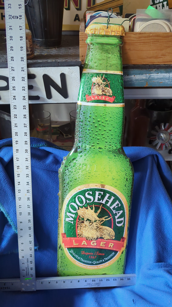 MOOSEHEAD BEER metal sign.