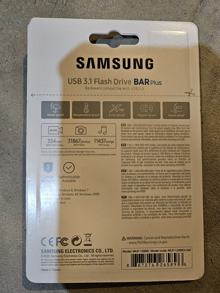 Samsung 128gb USB image indicator(2)