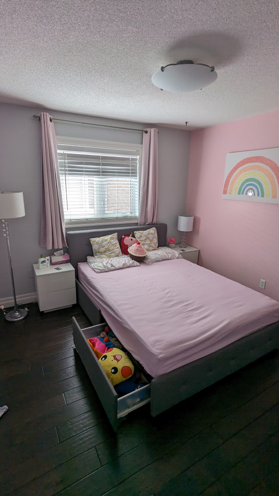 Upholstered Queen Bed Frame with Storage- Gray - photo 3