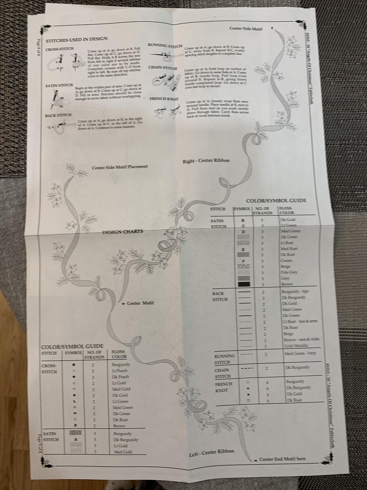 Bucilla Christmas Cross Stich Tablecloth 60” x 104” image indicator(7)
