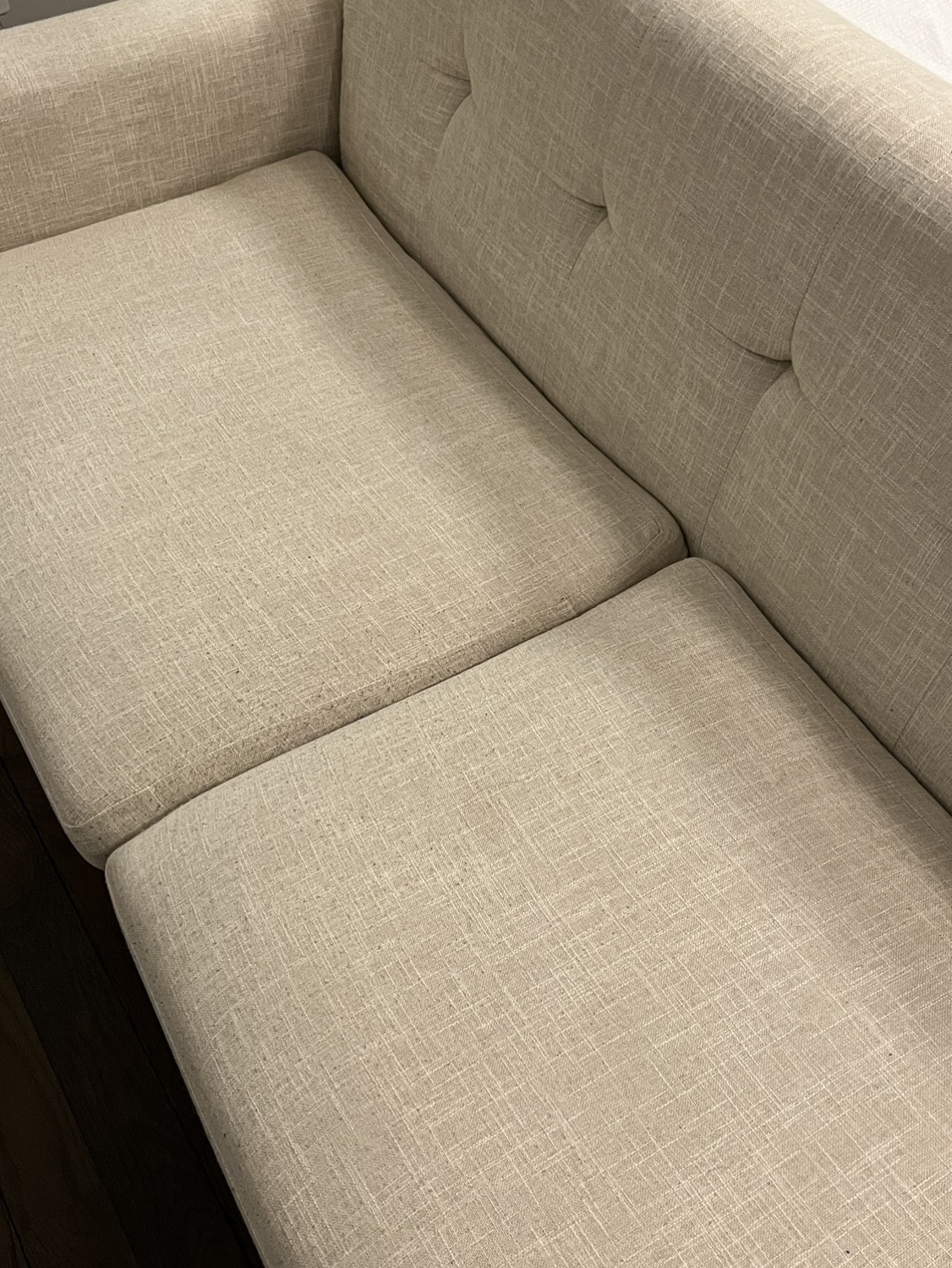 Beige loveseat sofa - photo 3