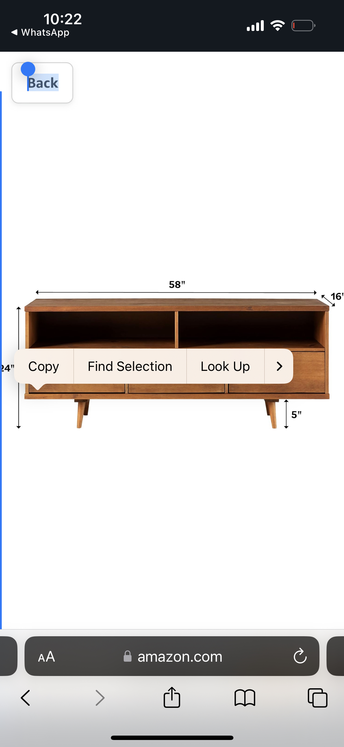 TV stand caramel wood in perfect condition 58” - photo 2