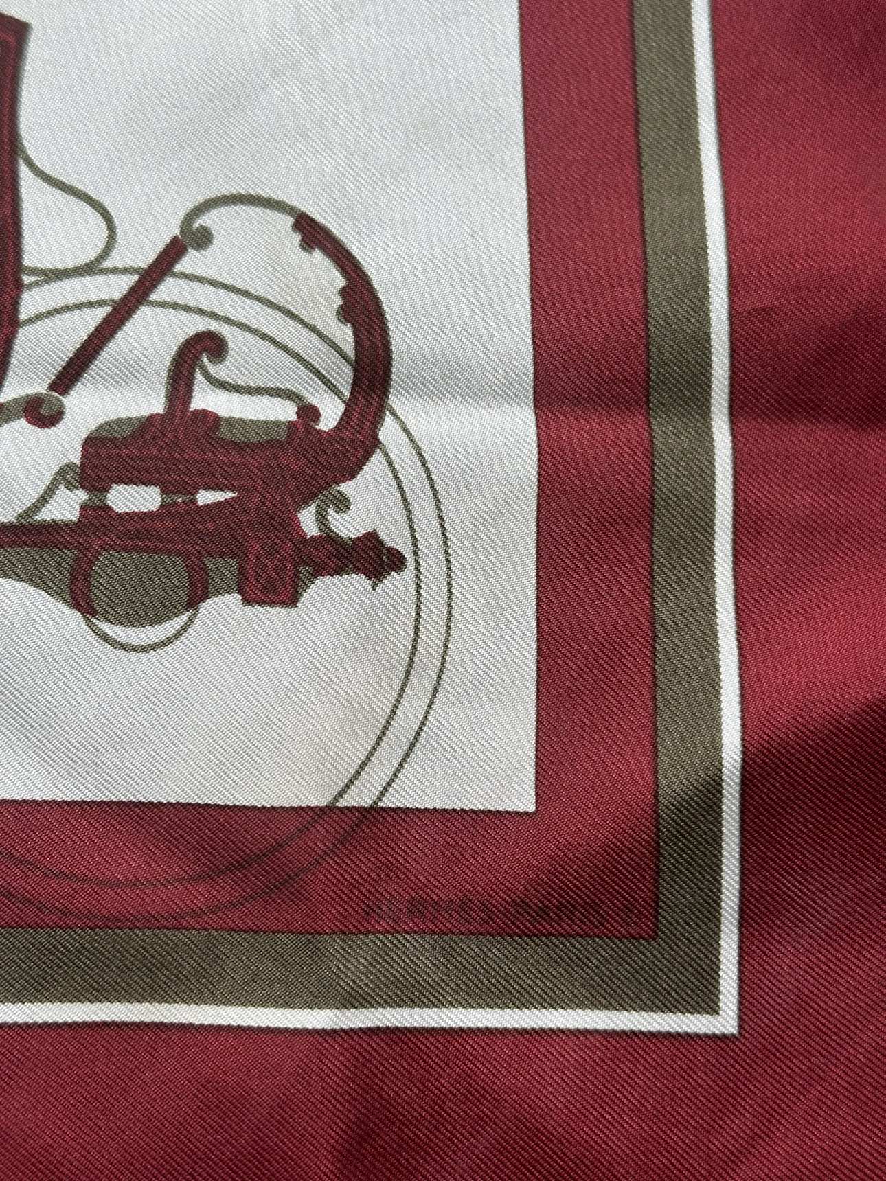 HERMÈS Paris Les Parfumes 100% Silk Twill Square Scarf 16.5" image indicator(3)