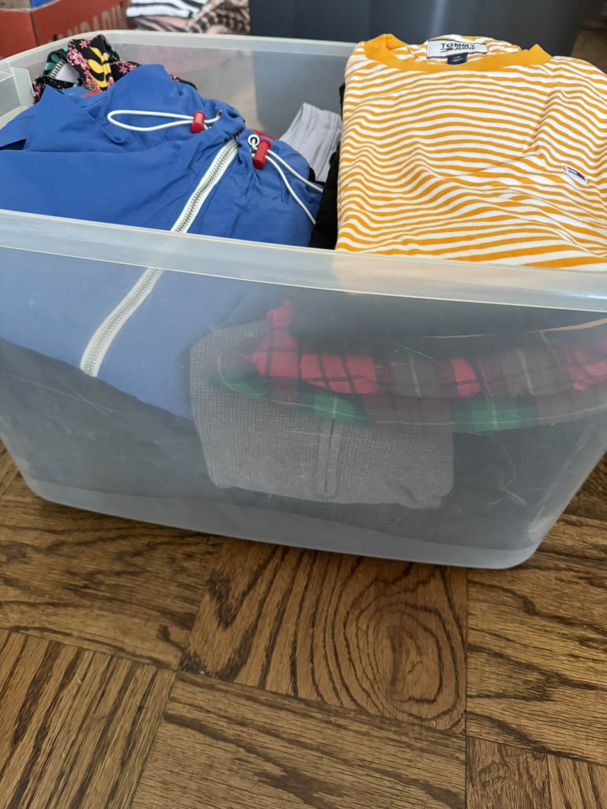 Assorted Bin of Women’s and Men’s Clothing - photo 2