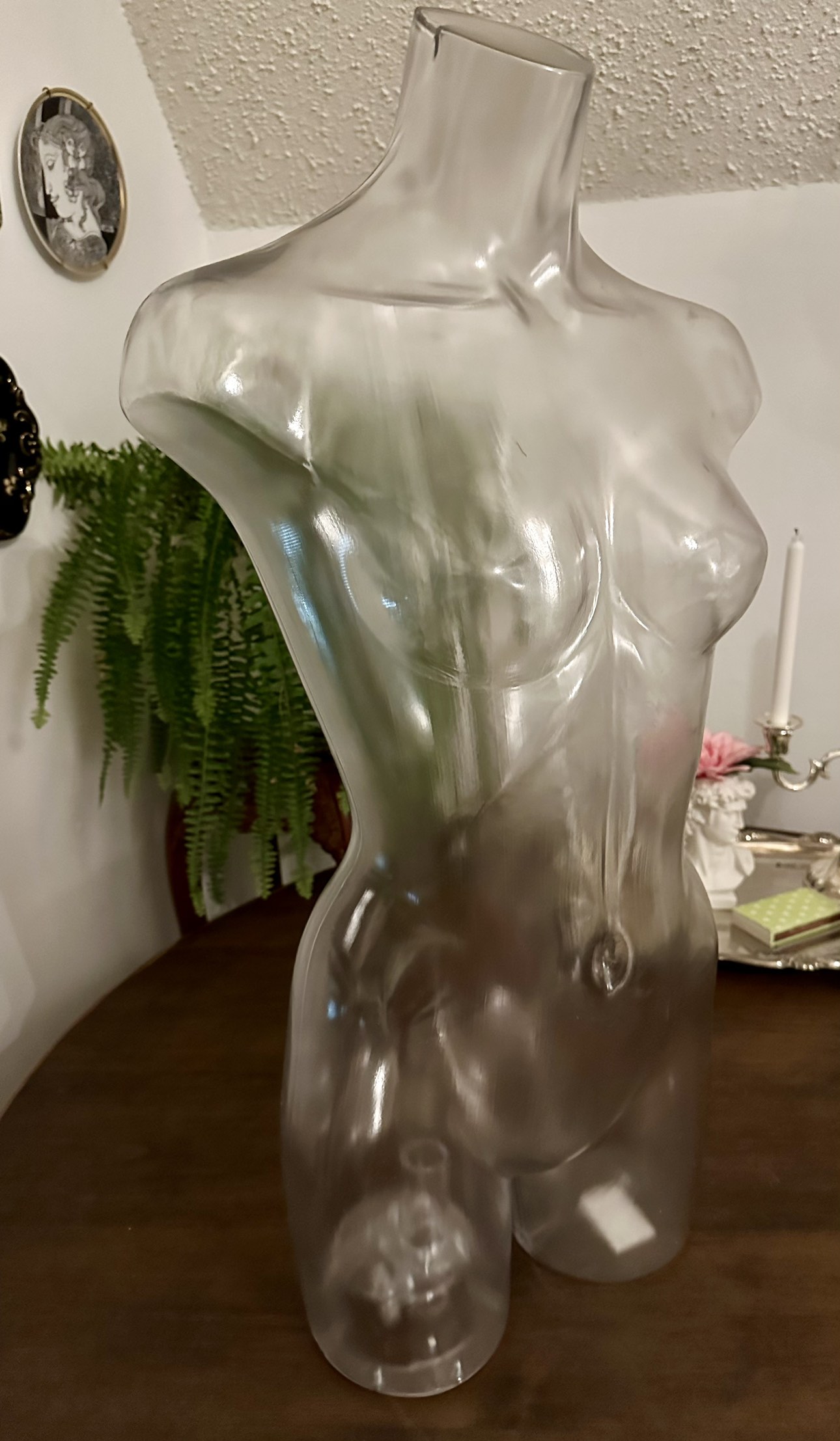 Unbreakable Clear Plastic Female Torso Mannequin thumbnail