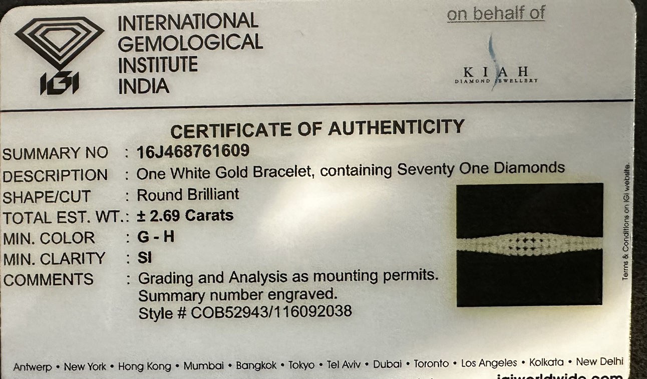 Natural Diamond Oval Bangle with certificate - photo 3