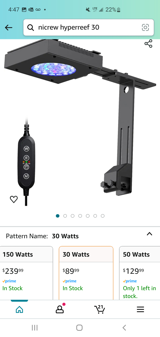 NICREW HyperReef Aquarium LED Reef Light thumbnail