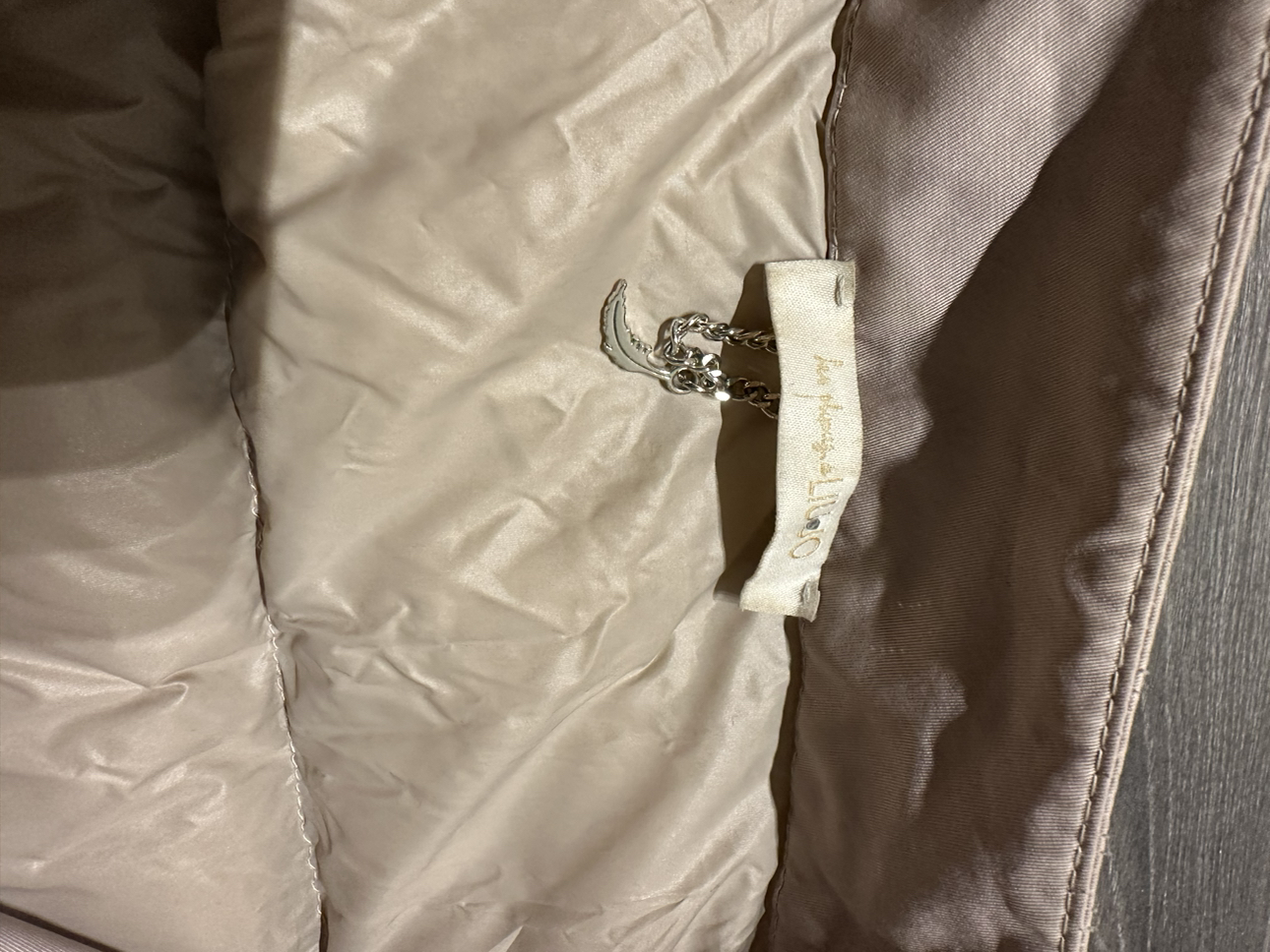 LIU JO light down jacket 3/4 sleeves beige image indicator(5)