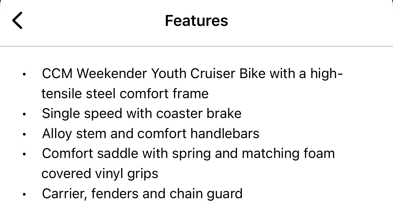 CCM weekend cruiser youth bike - photo 3