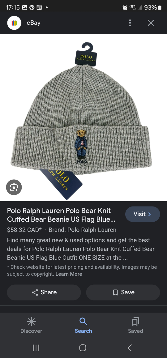 Polo Ralph Lauren Bear Knit Beanie (Pre-owned) - photo 3