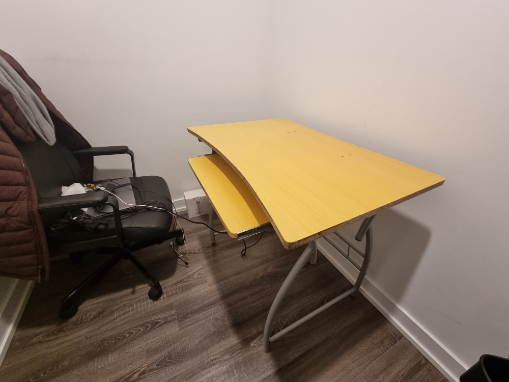 study table available for pick up on April 10th