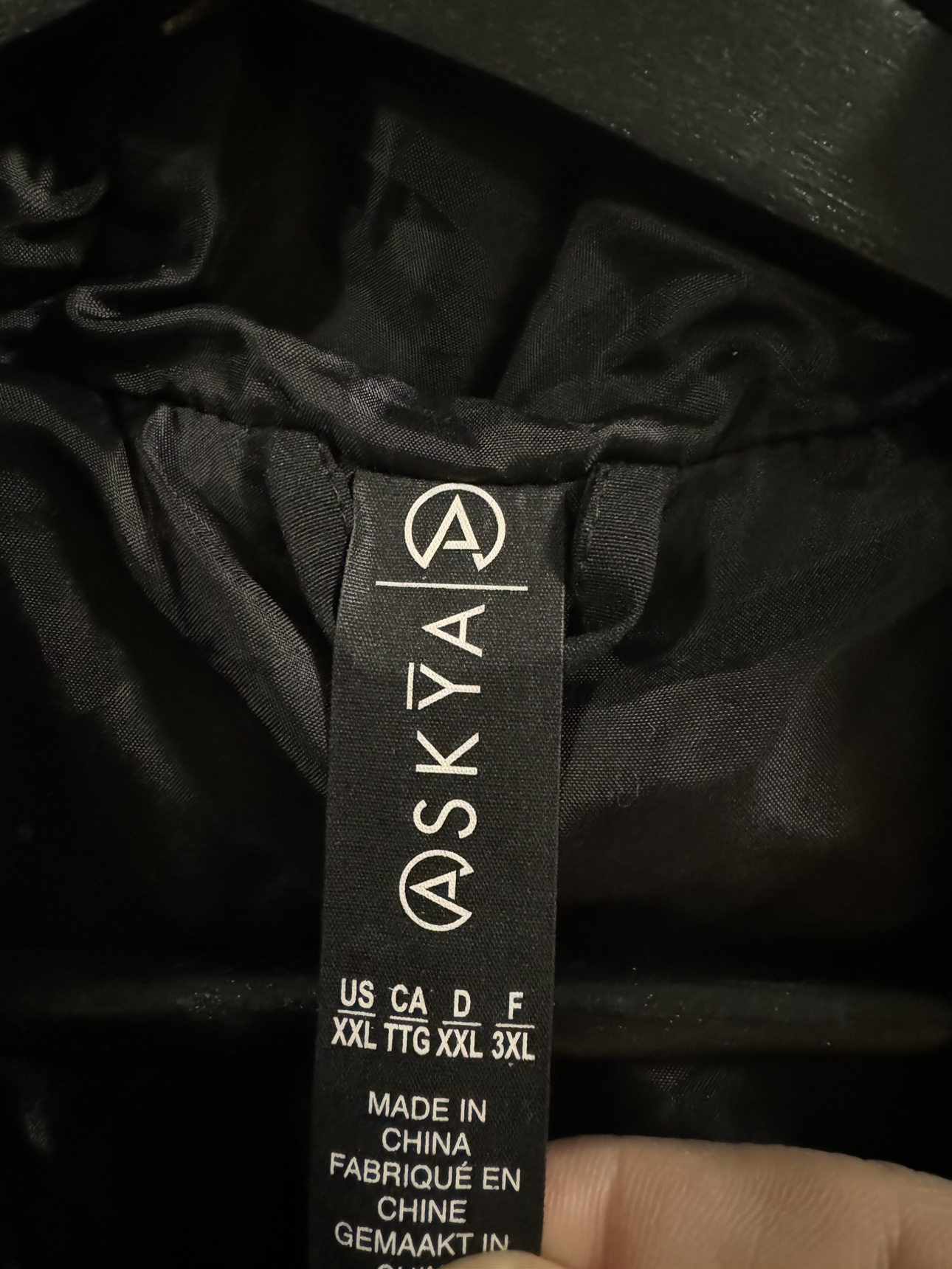 ASKYA Long Jacket - Black & Teddy - Size XXL - photo 3