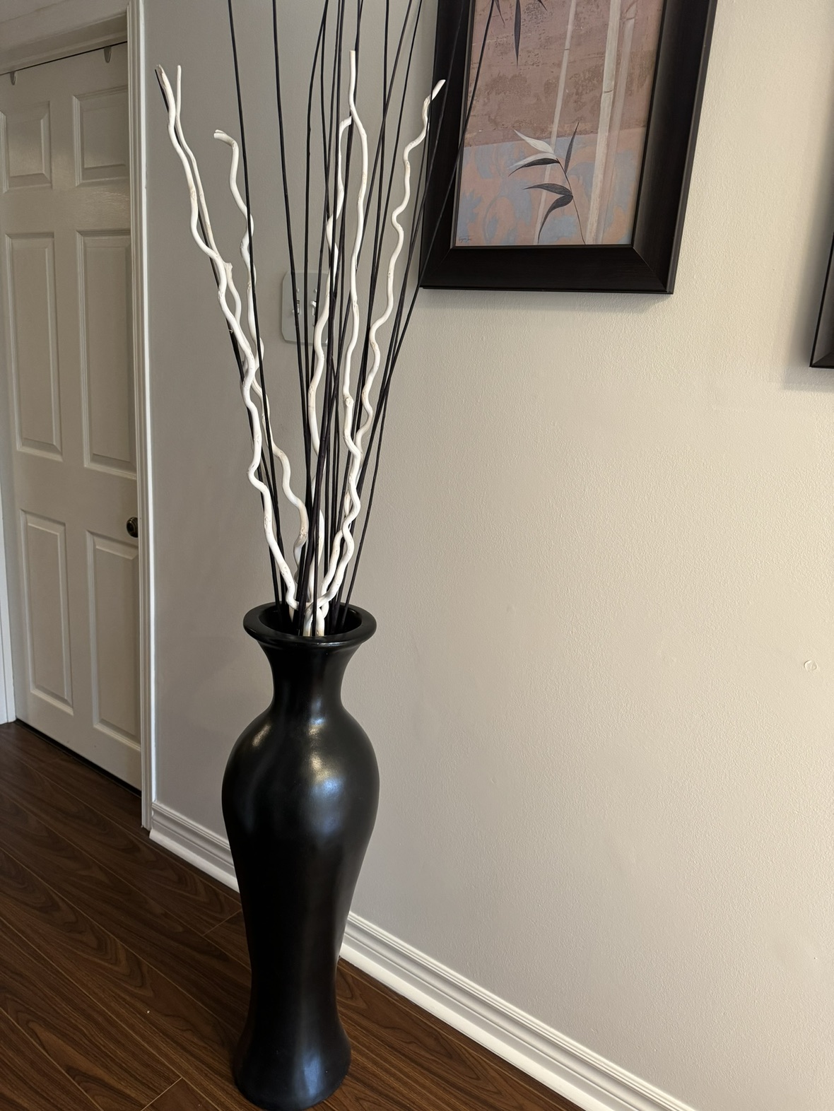 Floor vase , black