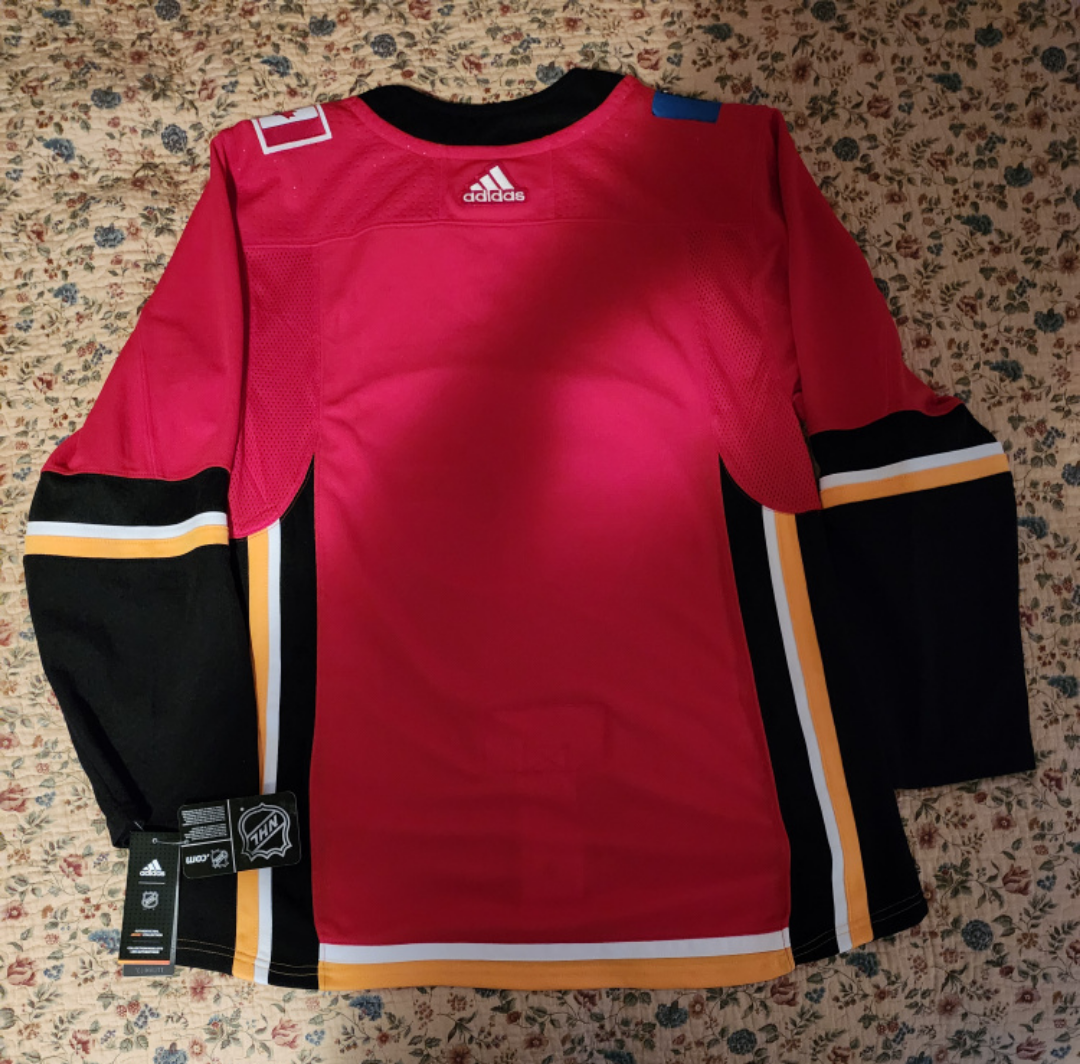 Calgary Flames Adidas NHL hockey jersey image indicator(3)
