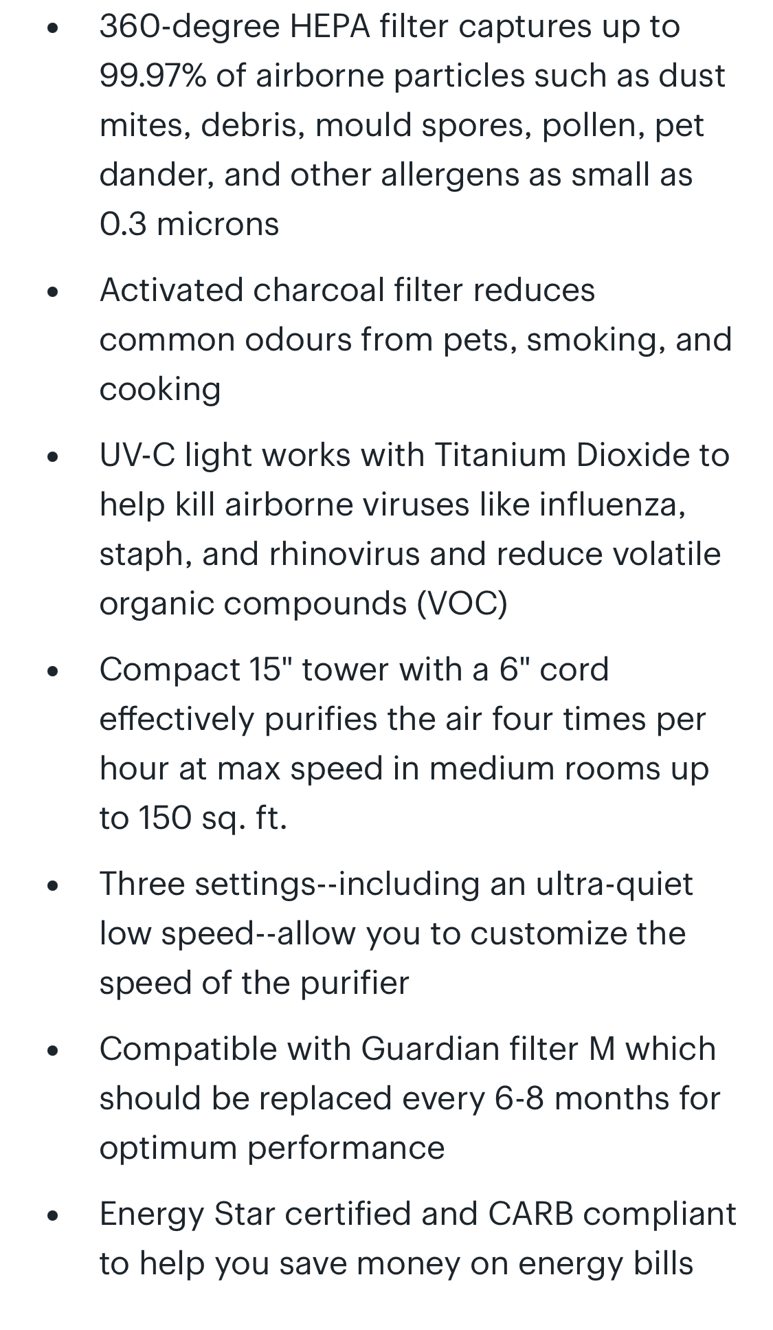 Germ Guardian AC4700BDLX Table Top Air Purifier with HEPA Filter image indicator(4)