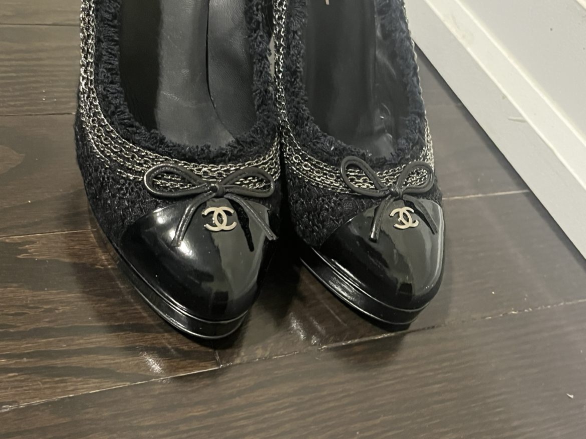 Chanel tweed Escarpins Pump Heels, sz 41 EU (11 US) Black image indicator(6)