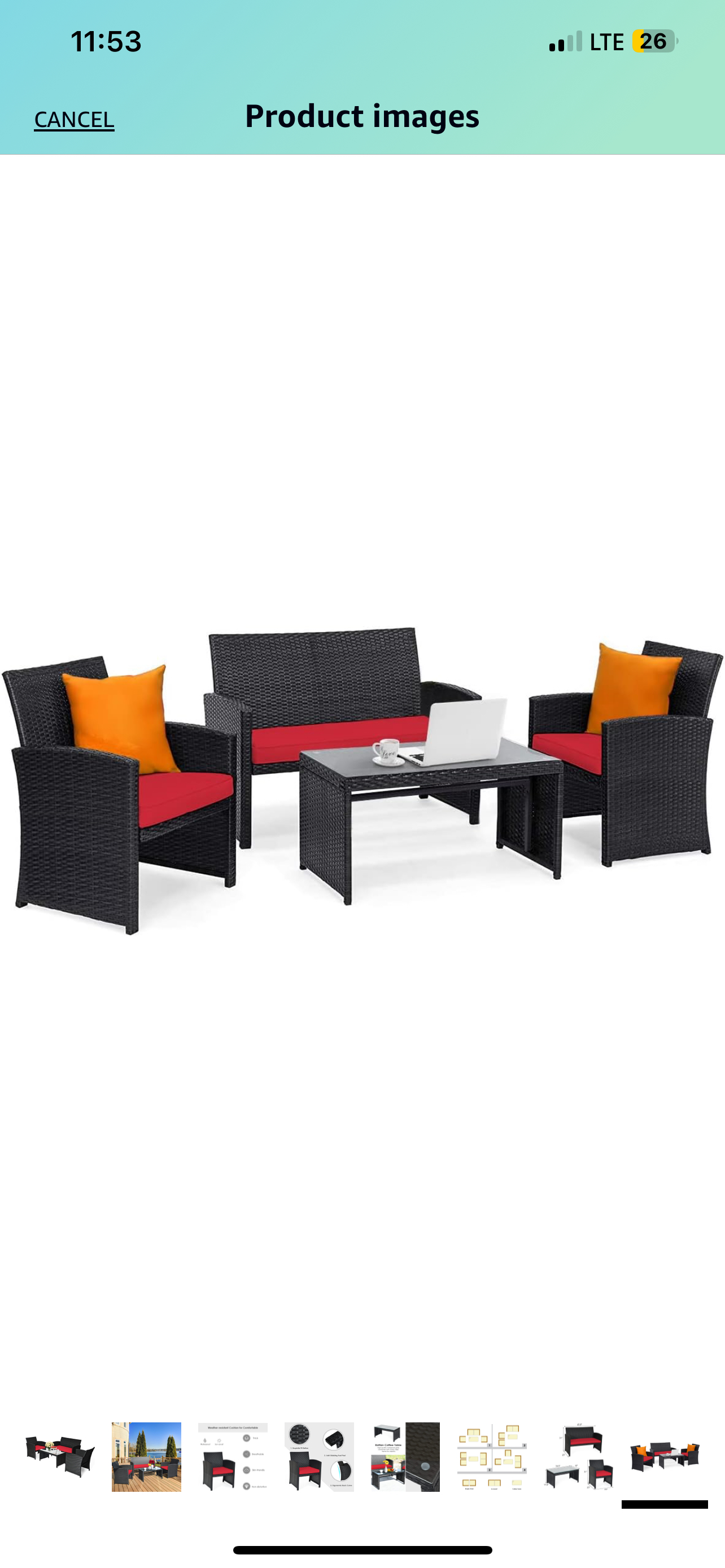 Wicker patio set - photo 2
