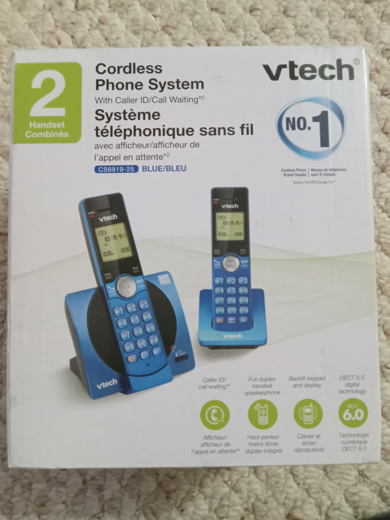 Two handsets cordless phone system - Brandnew thumbnail