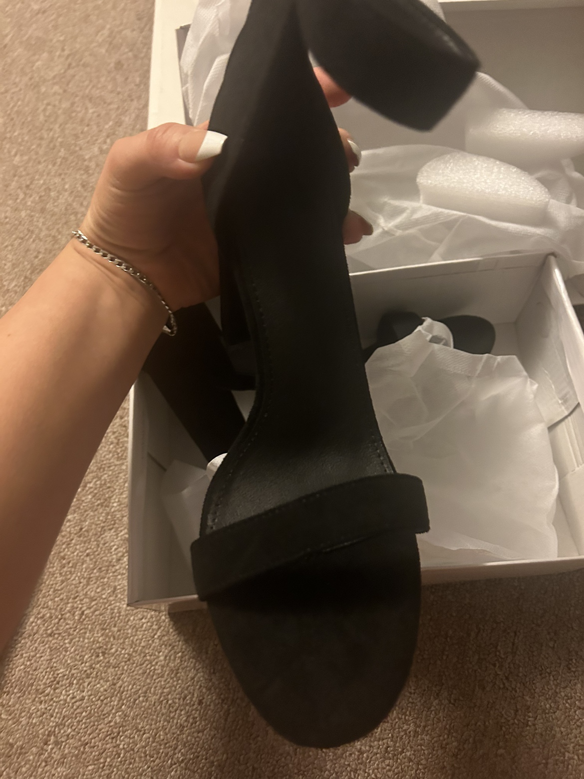 Black block heel sandal - photo 3