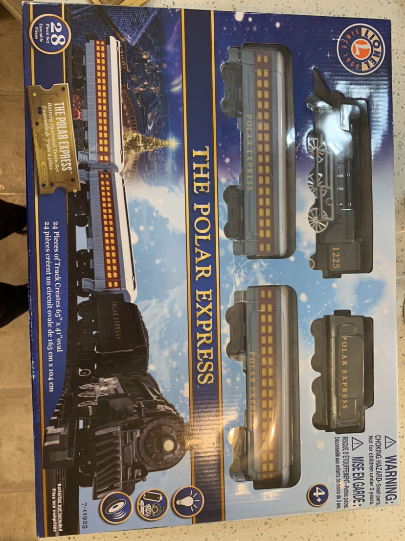 Polar Express battery operated train and mugs