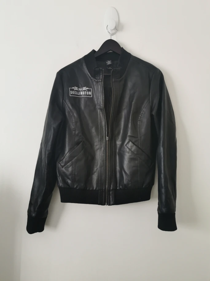 nightmare before Christmas large black faux leather jacket - photo 3