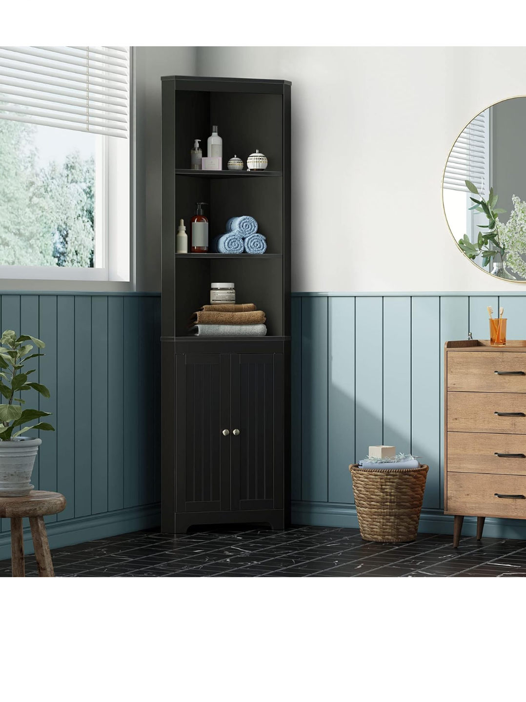 Corner shelf with led image indicator(3)