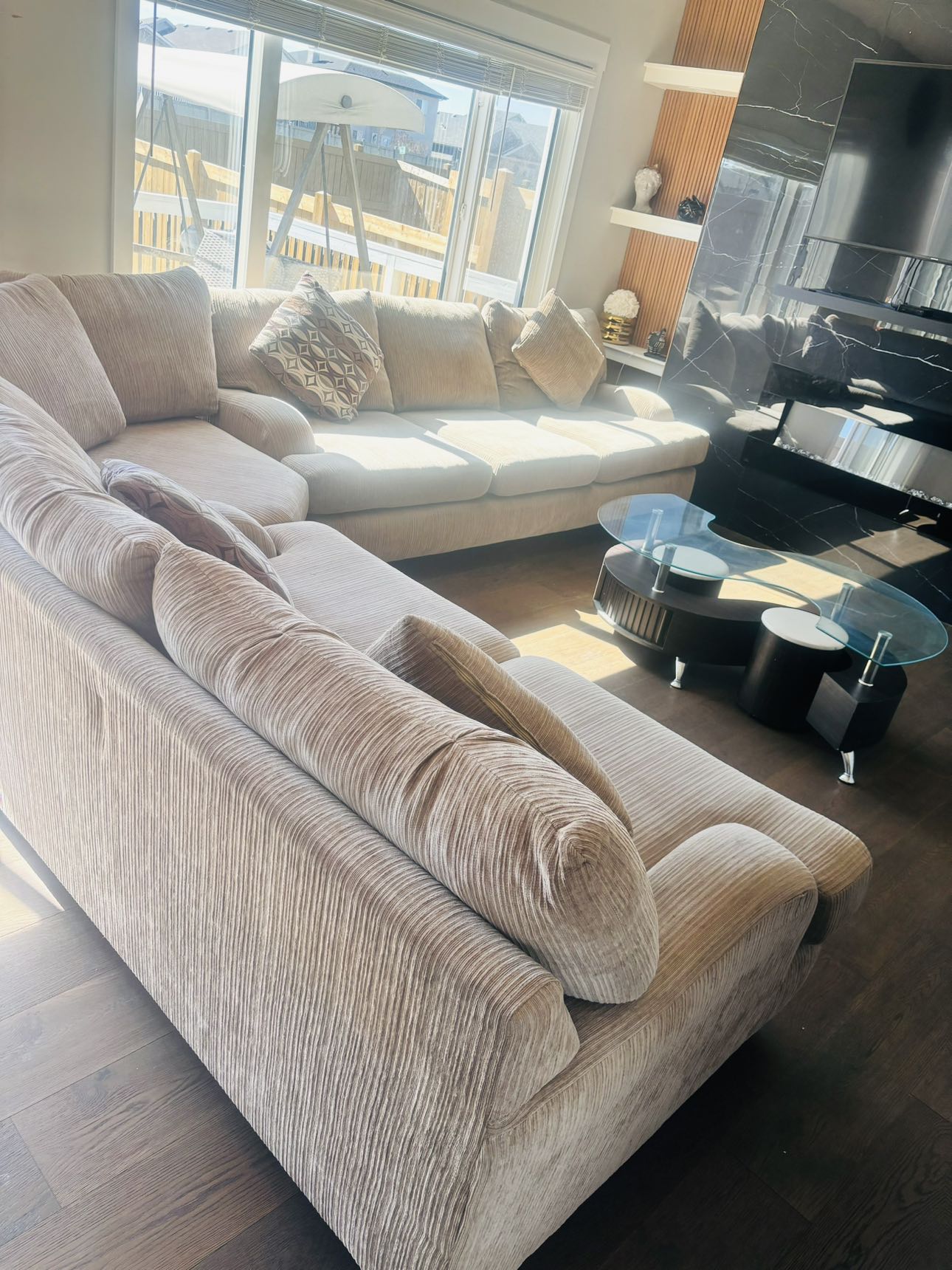 Beige sectional sofa set/ couch - photo 4