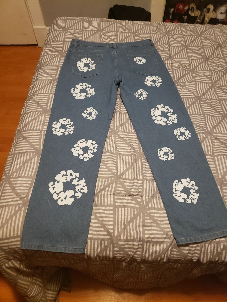 blue denim tear Jean waist size 34 - photo 3