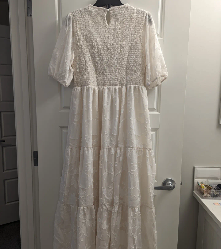 Bubble Sleeve Layered Chiffon Dress - photo 3